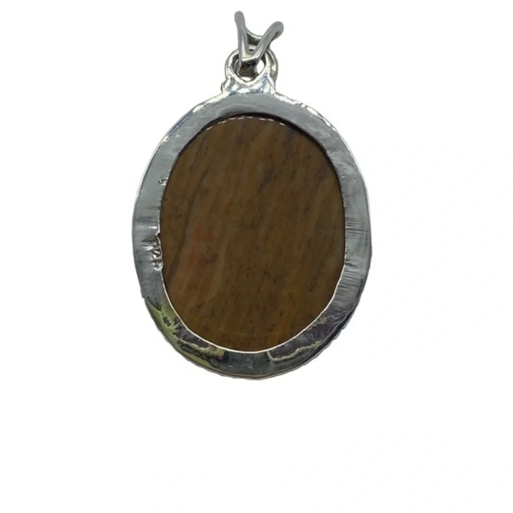 Mountie Gemstone Sterling Silver 925 Pendant 1.7in